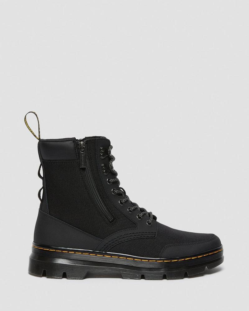 Black Men's Dr Martens Combs Zip Ankle Boots | CA 441FDN